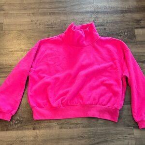 Old Navy Bright Pink crop Cowl Neck Sweater